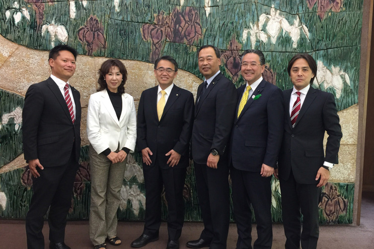 民進党県議団五役知事表敬訪問